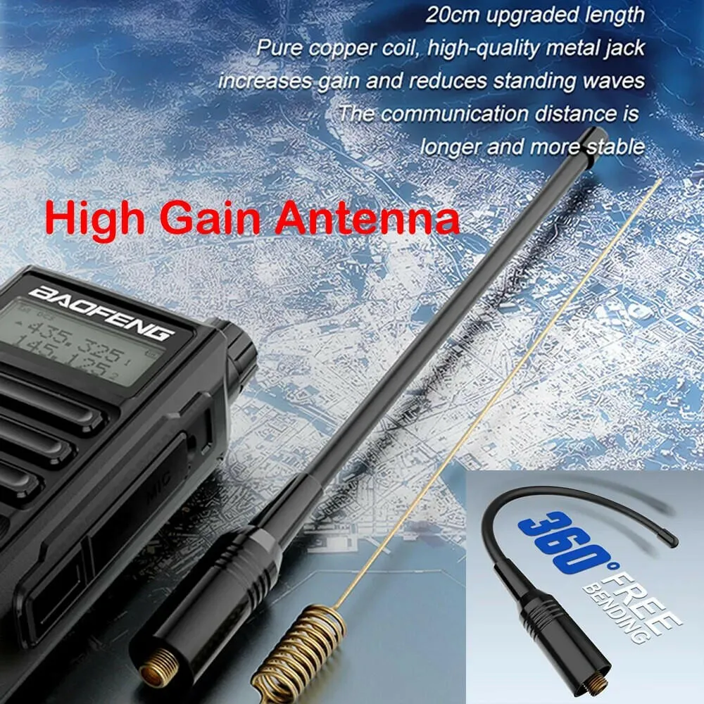 New BaoFeng Walkie Talkie Professional UV16 MAX V2 High Powerful Waterproof VHF UHF Dual Band Two Way Radio Type-C USB Charger