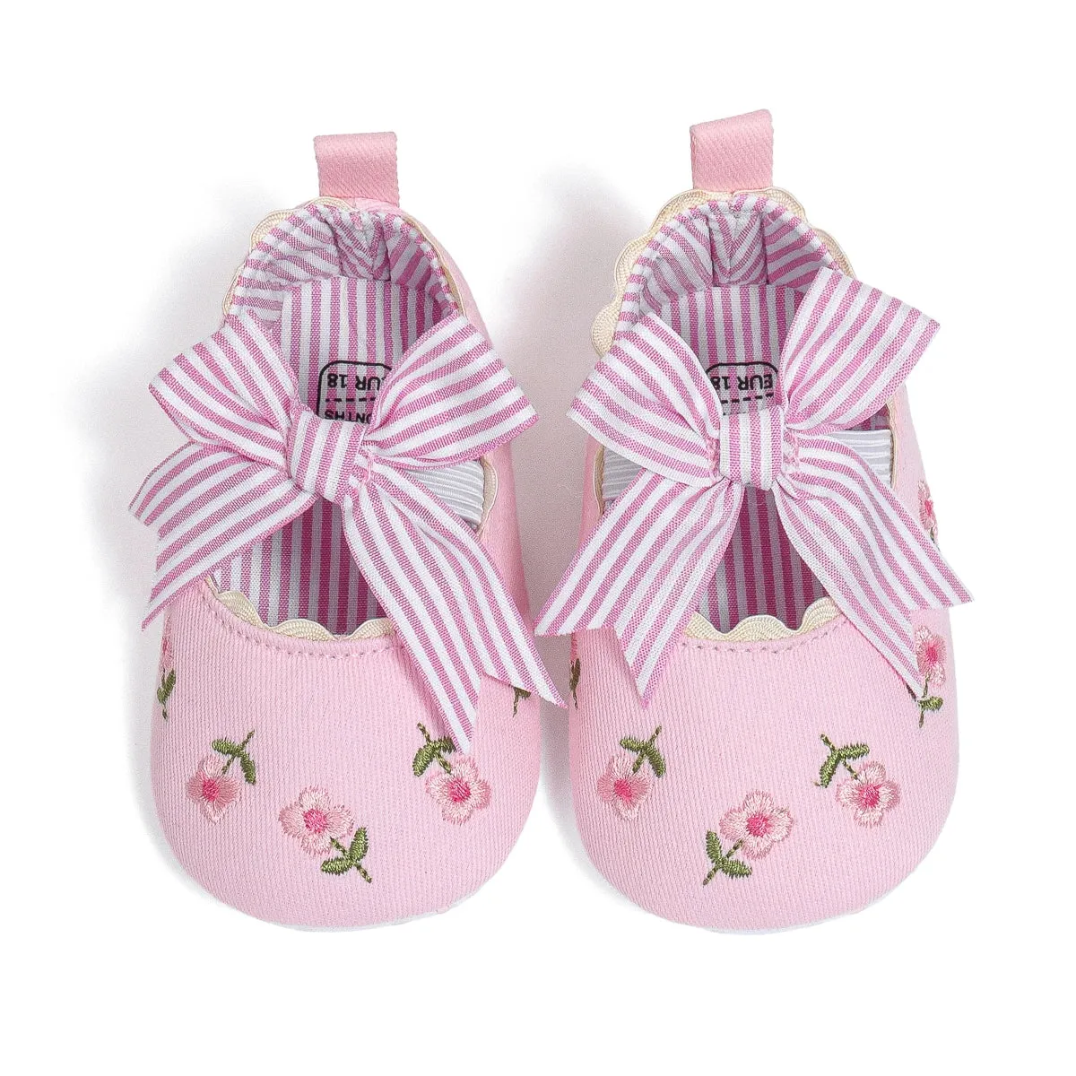 New Flower Embroidery Ballet Baby Girl Shoes Bow Bow Soft Bottom