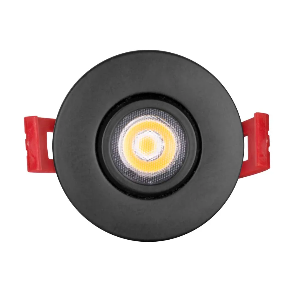 NICOR 2-inch LED Gimbal Recessed Downlight in Black, 3000K