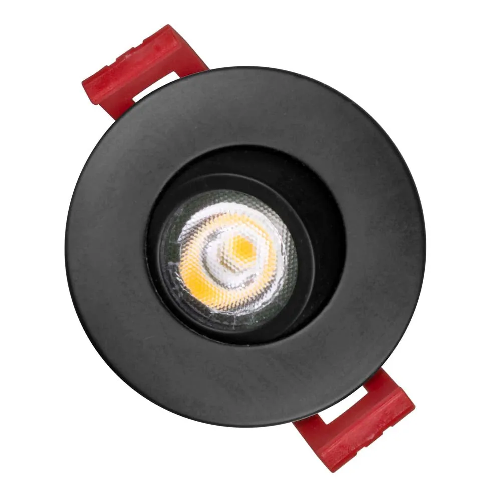 NICOR 2-inch LED Gimbal Recessed Downlight in Black, 3000K