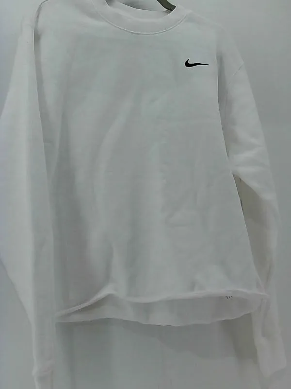 Nike Women's Sportswear White Hoodie - Medium