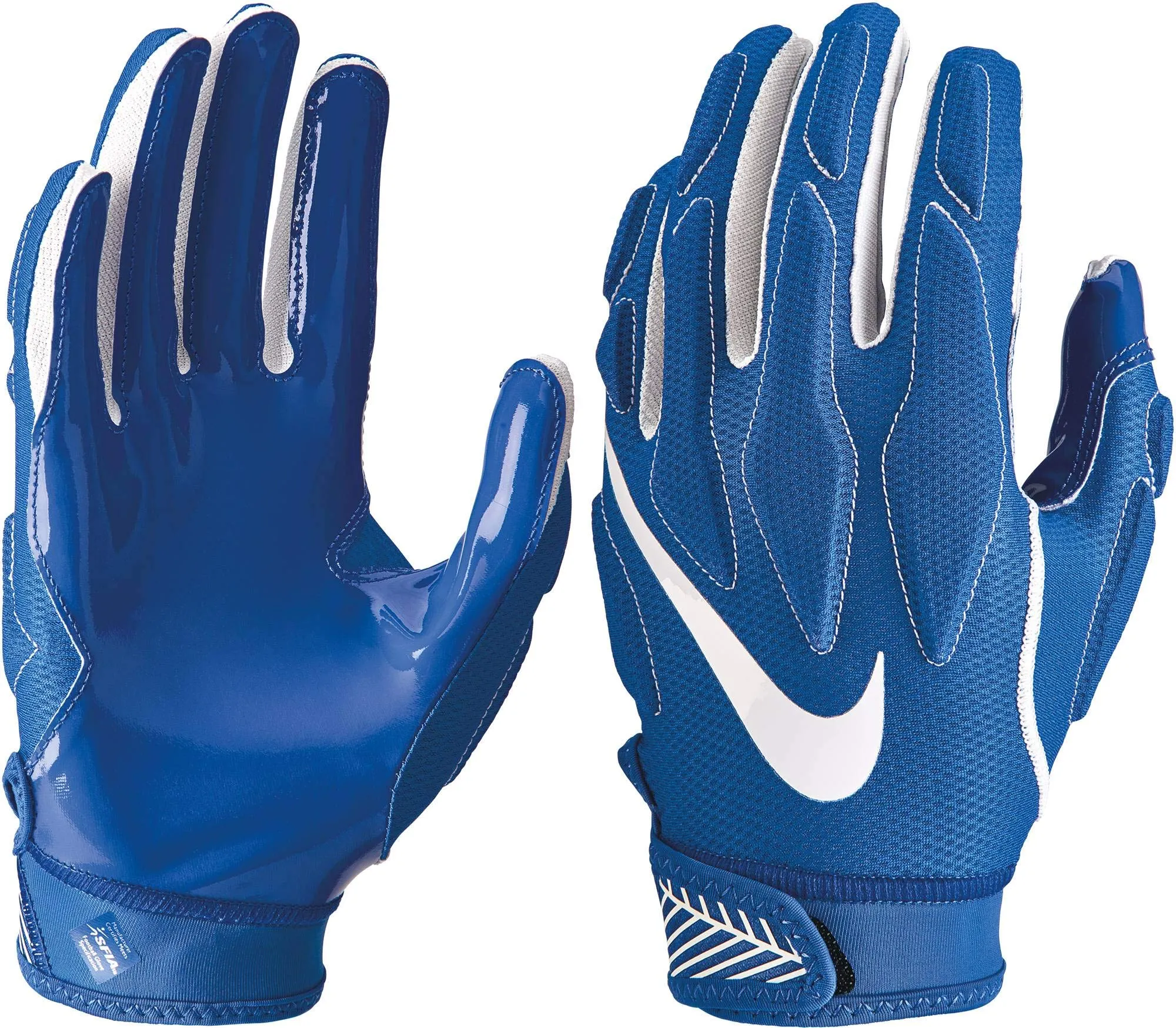 Nike Youth Superbad 4.5 Football Gloves Medium Royal Blue White