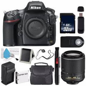 Nikon D800E Digital Camera (Body Only) (International Model)   Nikon AF-S DX NIKKOR 55-200mm f/4-5.6G ED VR II Lens   32GB Memory Card Pro Bundle