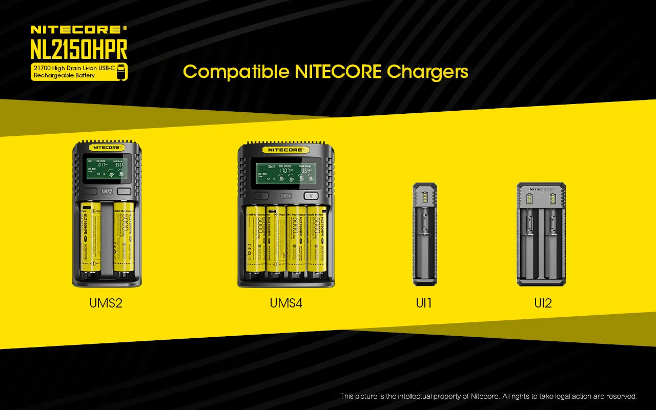 NITECORE 21700 MICRO USB RECHARGEABLE (NL2150HPR)