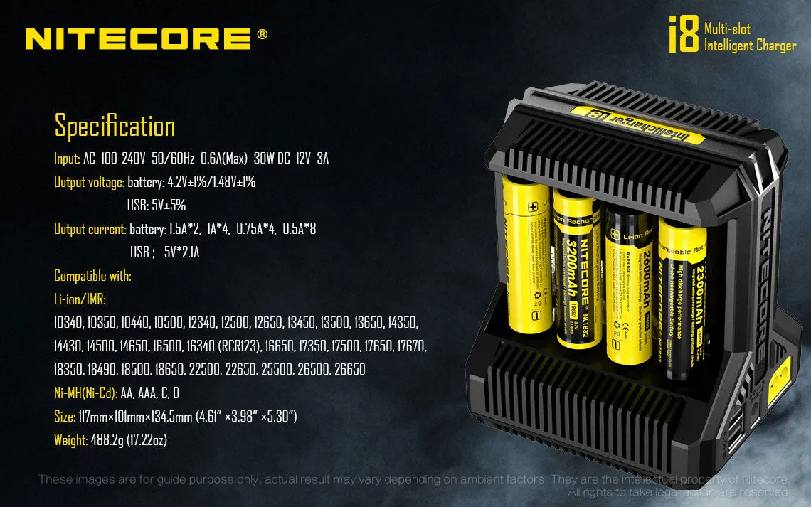 Nitecore i8 Multi Slot Intelligent Charger