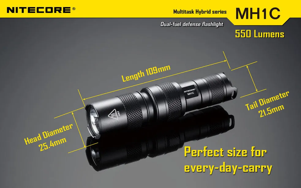 NiteCore MH1C 550 Lumen CREE XM-L U2 LED Flashlight