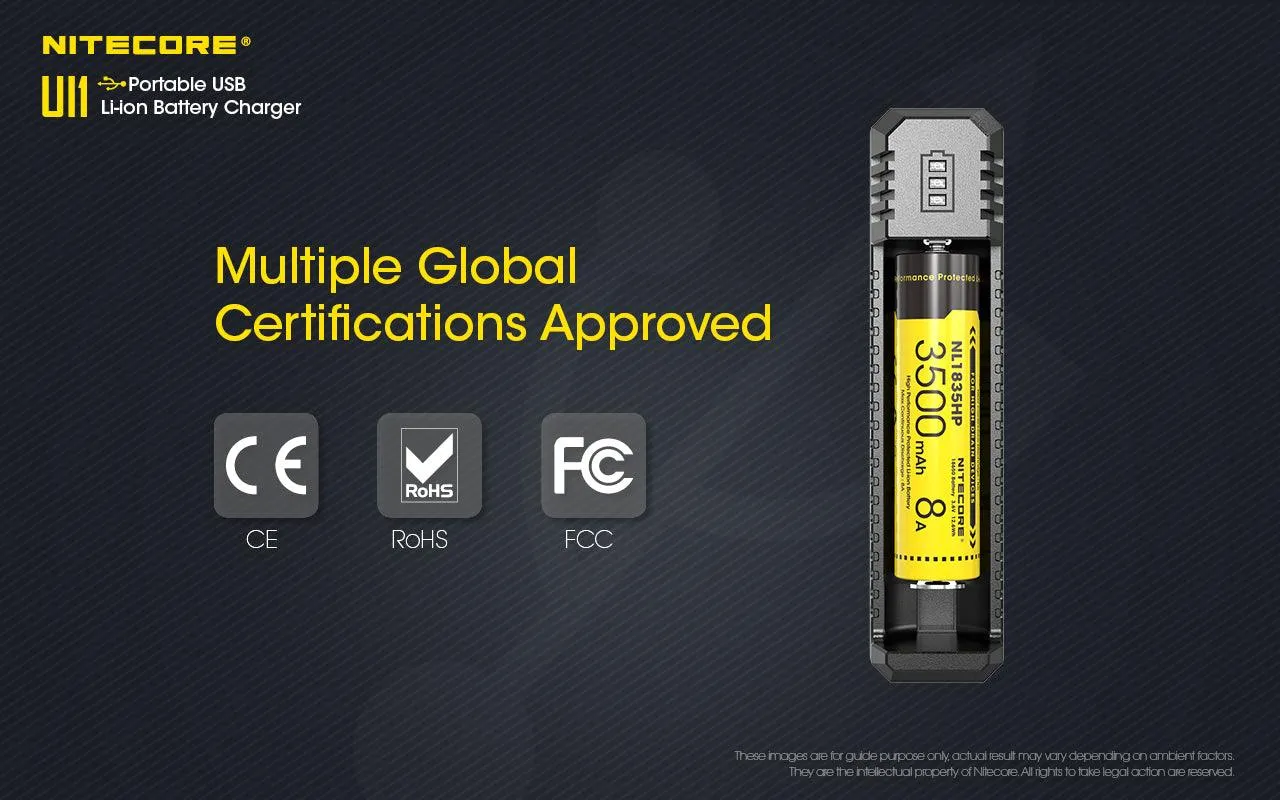 NITECORE UI1 BATTERY CHARGER   CABLE - 1 SLOT