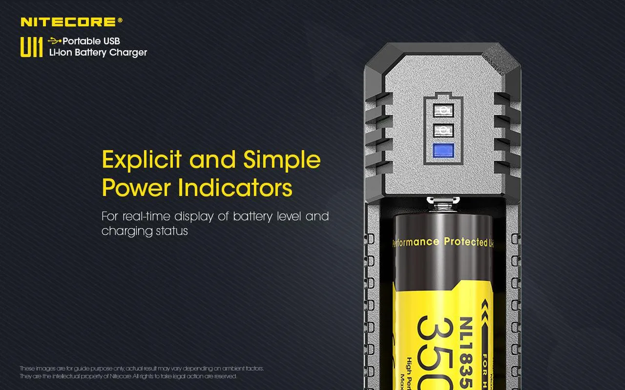 NITECORE UI1 BATTERY CHARGER   CABLE - 1 SLOT