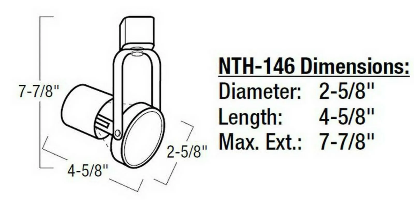 Nora NTH-146 Three Light PAR20 Gimbal Ring Track Kit in White Finish