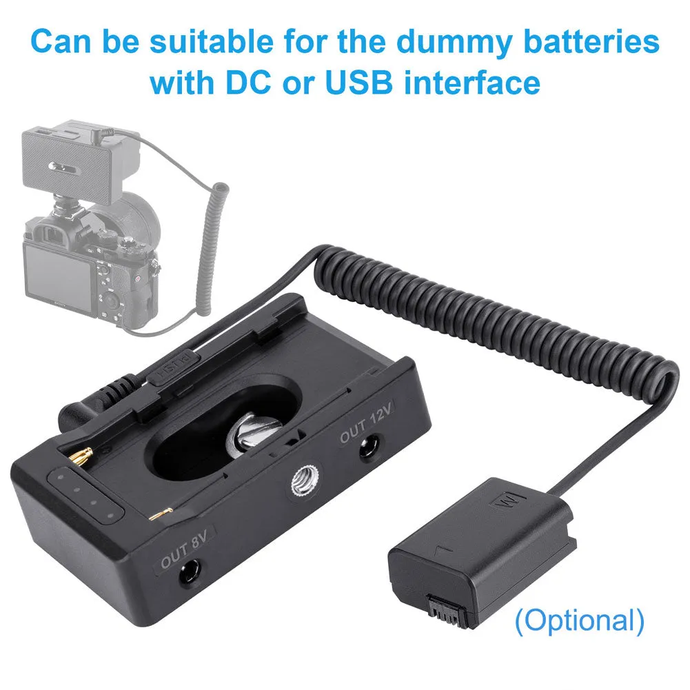 NP-F Multi Use Fast Charger Powering Adapter for Sony NP-F970/750/550 Battery