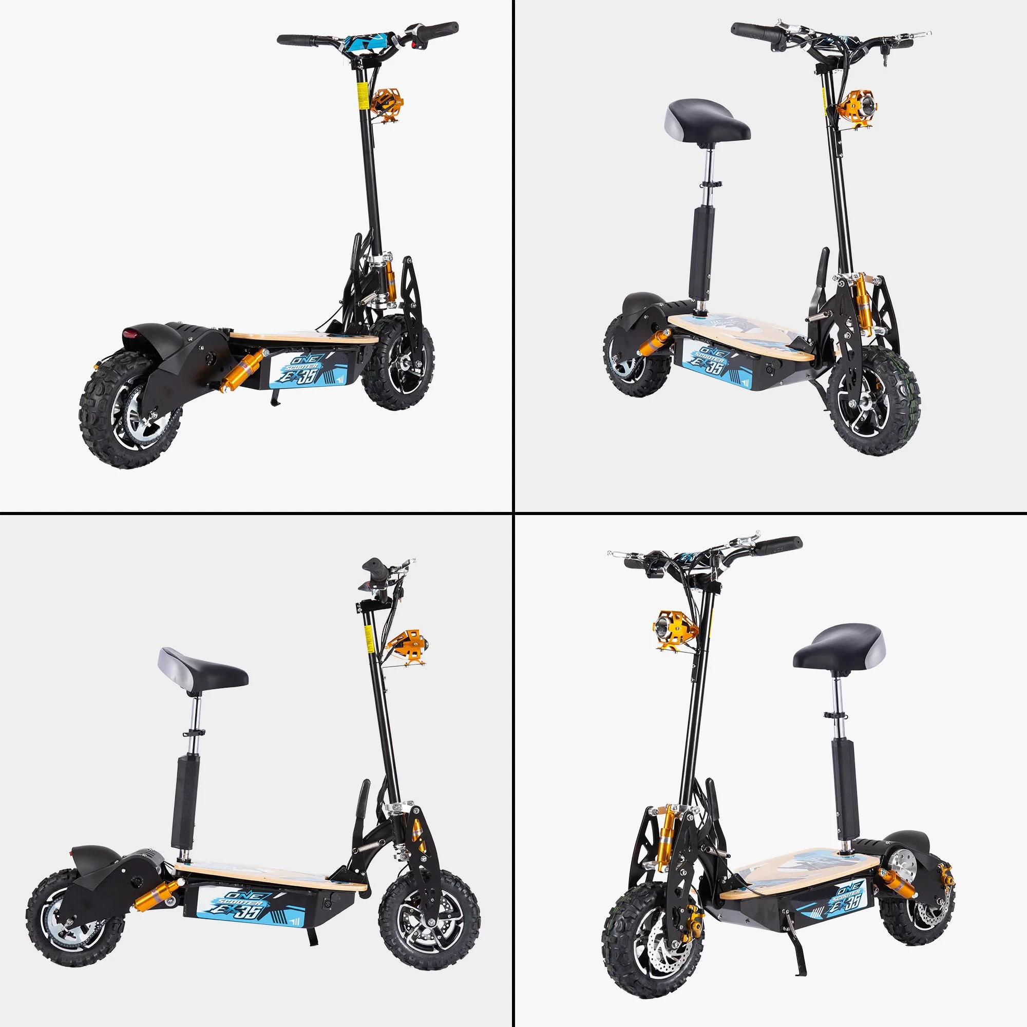 Off Road Adult Electric Scooter 1000W - 48v 12Ah