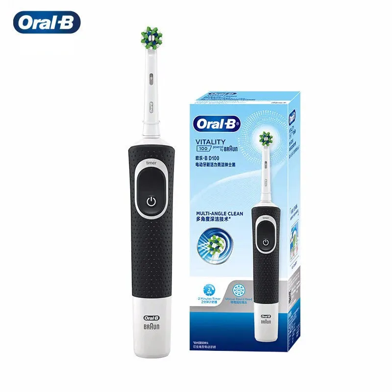 Oral B D100 Electric Toothbrush 2D Vitality Cleaning Teeth Brush Waterproof Electronic Teeth Brush Inductive Charger With Timer