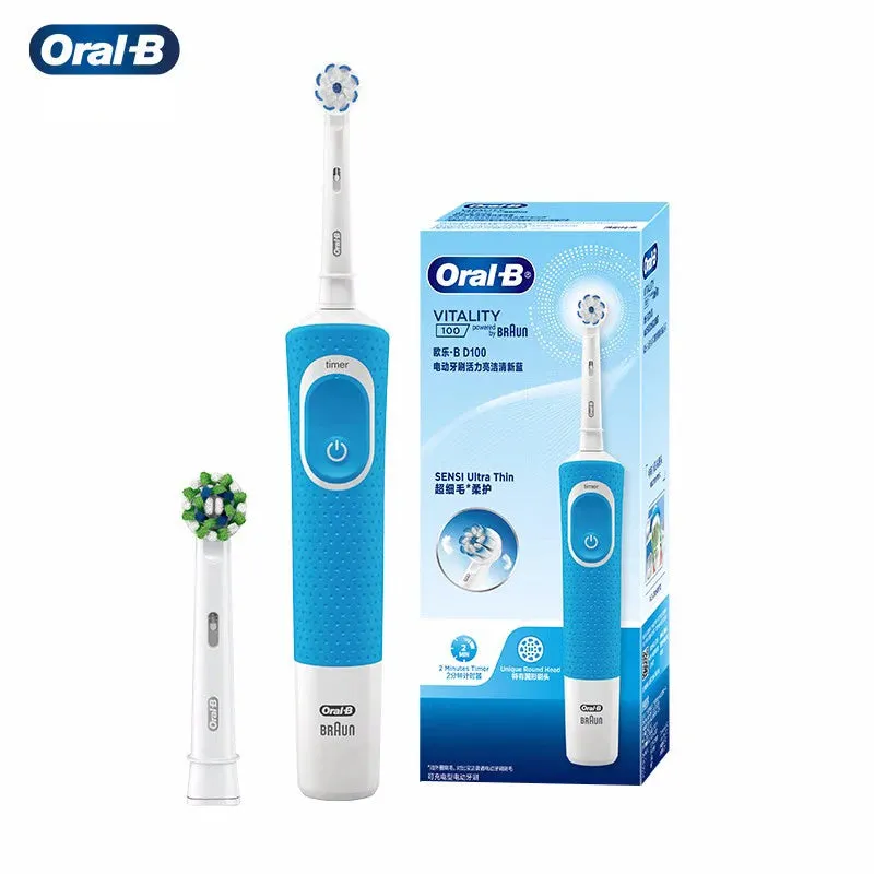 Oral B D100 Electric Toothbrush 2D Vitality Cleaning Teeth Brush Waterproof Electronic Teeth Brush Inductive Charger With Timer