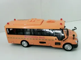 Orange 12-Inch Toy School Bus for Kids