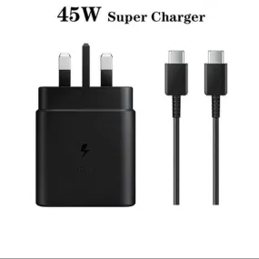 Original Super Fast 45W Charging Travel Adapter Type-C To Type-C