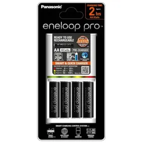 Panasonic Eneloop Quick Charger with 4x AA Pro Batteries