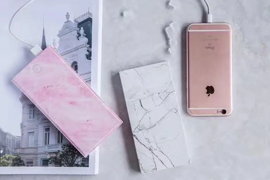 Pink Marble Power Bank Charger