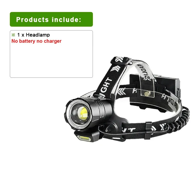 Powerful XHP360 LED Headlamp Super Bright USB Rechargeable Head Lamps High Power Zoomable Headlight Camping Fishing Head Lantern