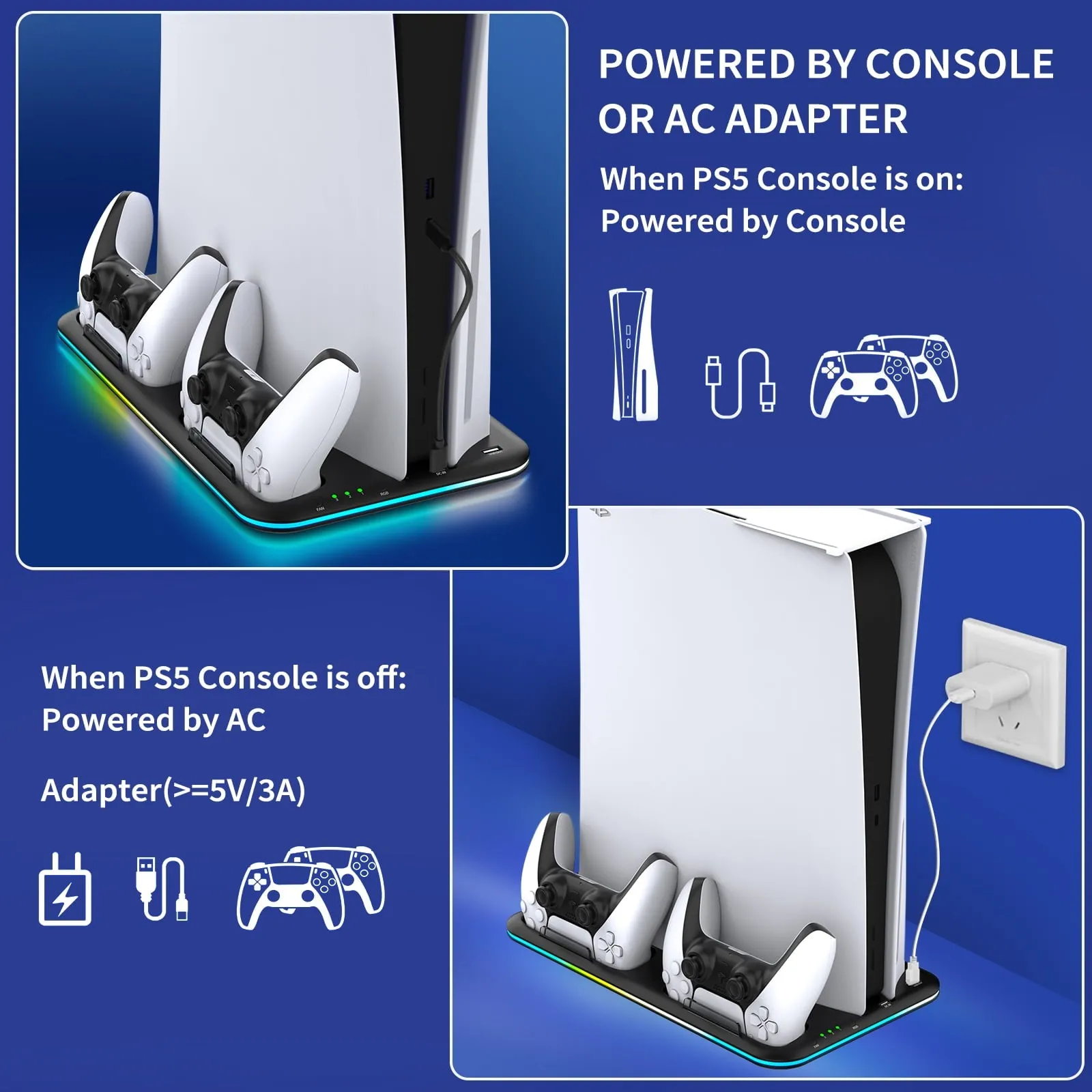 PS5 Stand with 3 Levels