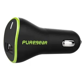 PureGear Extreme Qualcomm QuickCharge 3.0 USB Car Charger Adapter - Black/Green