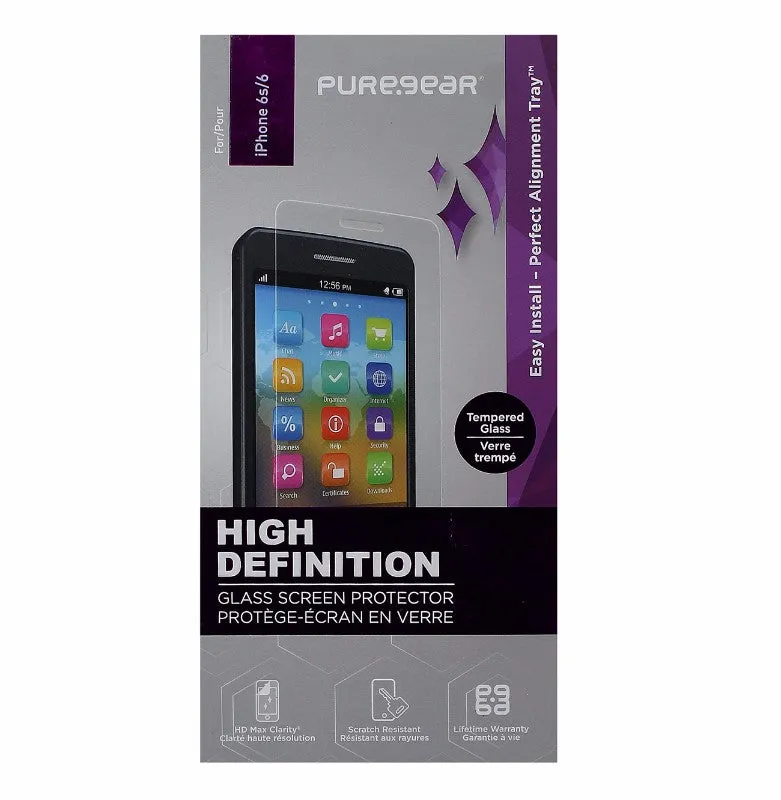 PureGear HD Tempered Glass Screen Protector for Apple iPhone 6s/6 - Clear