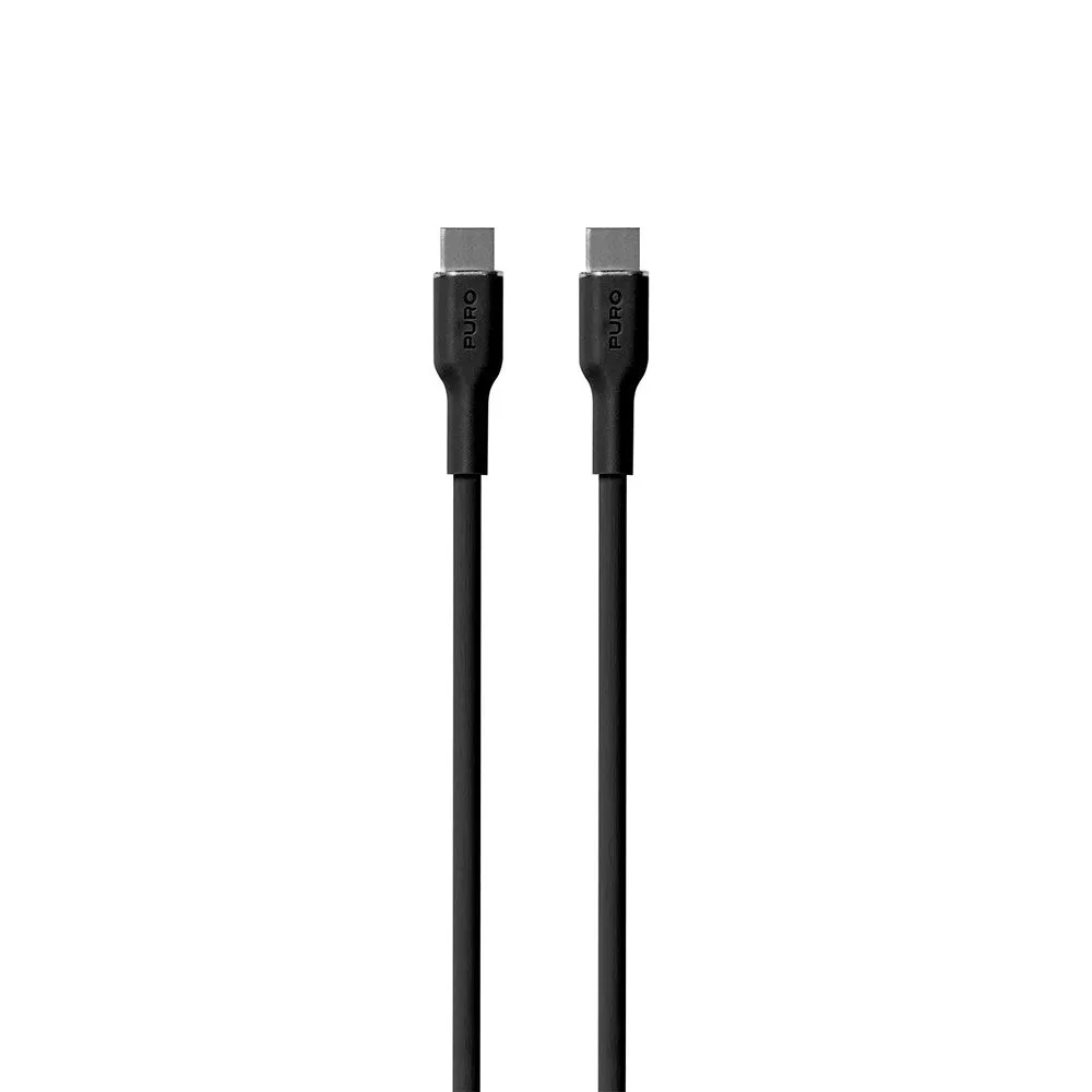 PURO Soft USB-C til USB-C Kabel 1.5m - Sort