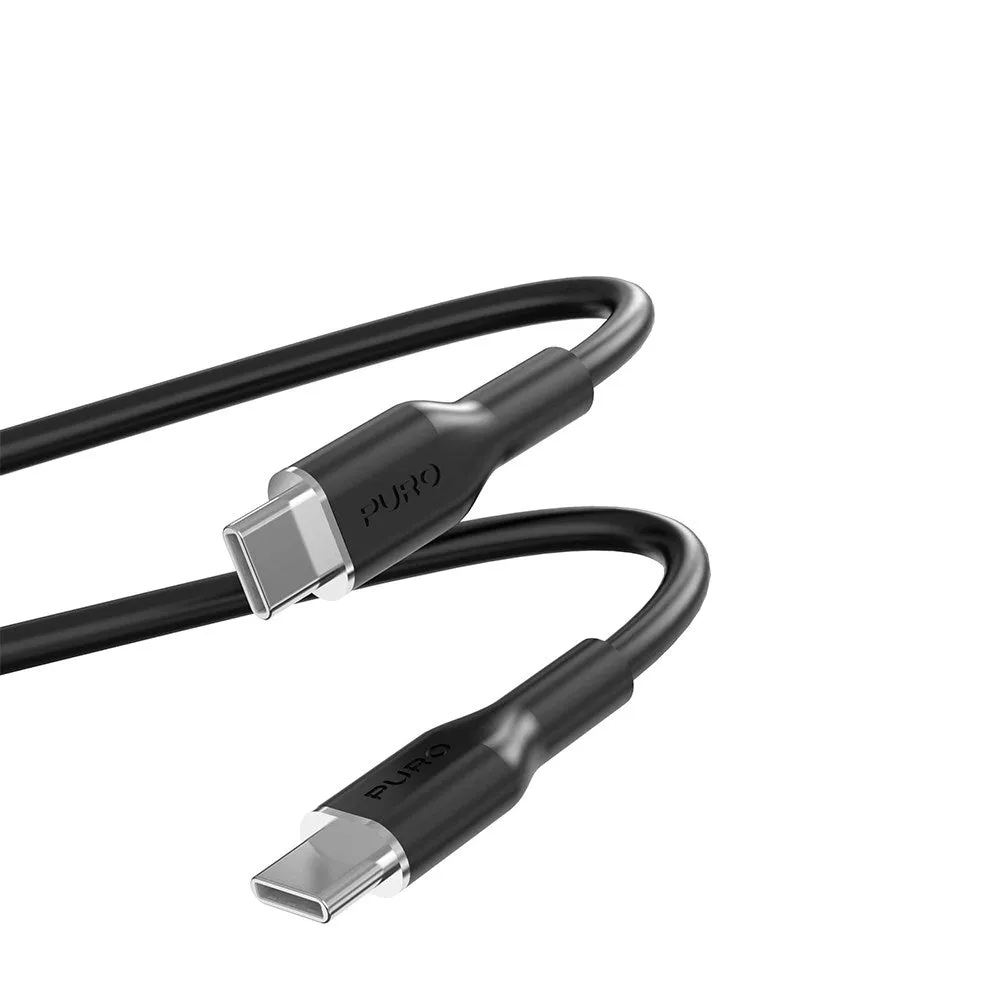 PURO Soft USB-C til USB-C Kabel 1.5m - Sort