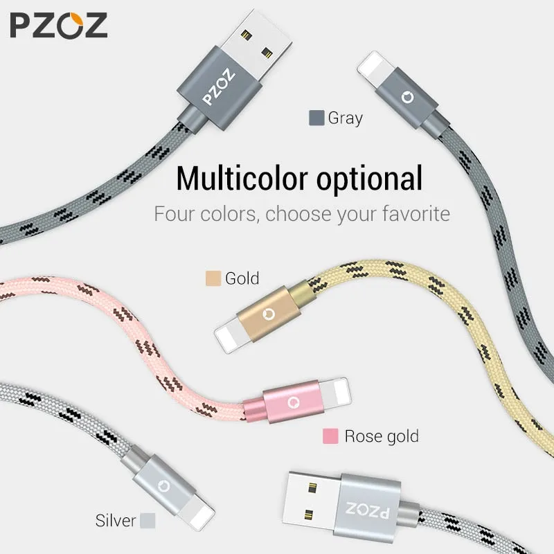 PZOZ usb cable for iphone cable 11 pro max Xs Xr X 8 7 6 plus 6s 5 s plus ipad mini 4 fast charging cables mobile phone charger