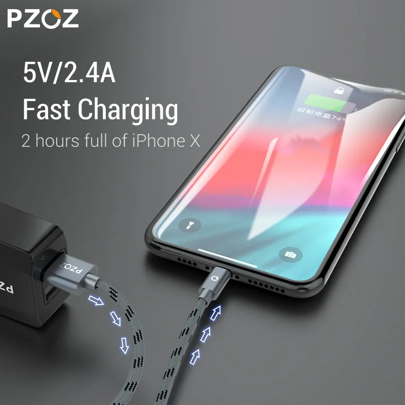 PZOZ usb cable for iphone cable 11 pro max Xs Xr X 8 7 6 plus 6s 5 s plus ipad mini 4 fast charging cables mobile phone charger