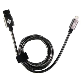 Qmadix Full Metal Jacket 3.3-Ft USB Cable for iPhones - Black