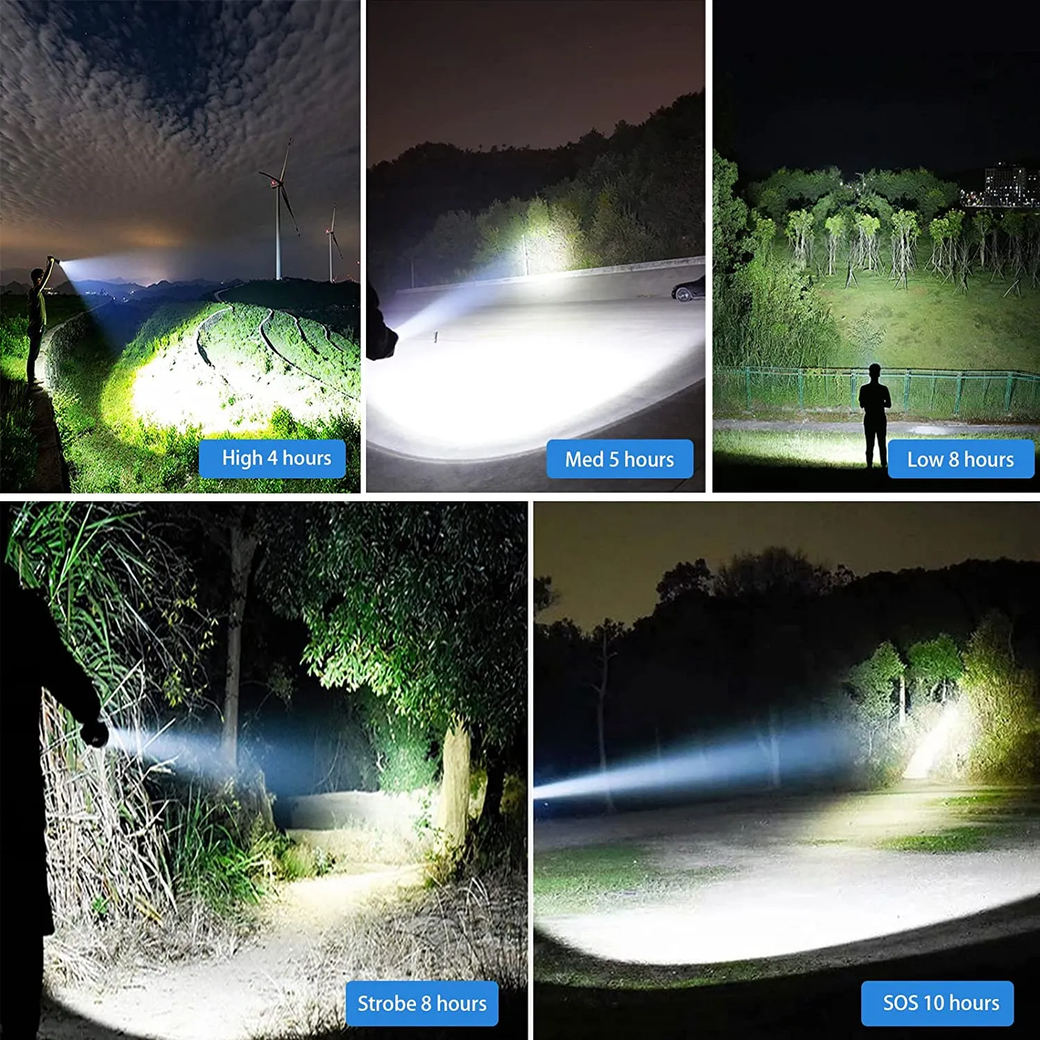 Rechargeable LED Flashlights 100000 High Lumens