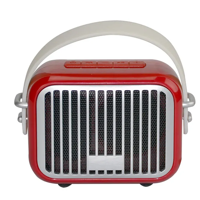 Retro Red Mini Wireless Bluetooth Speaker