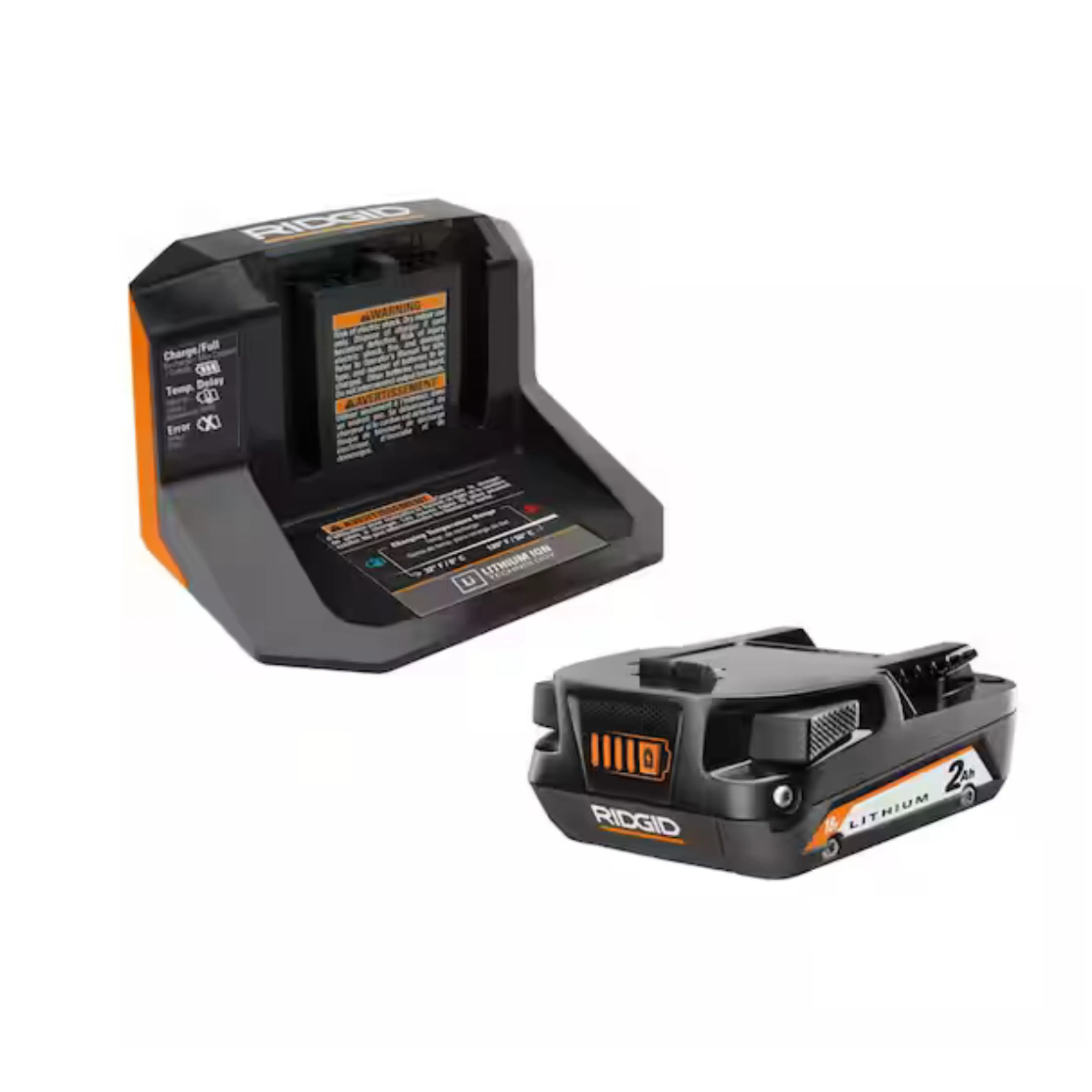 RIDGID 18-Volt Lithium-Ion 2.0 Ah Battery Starter Kit