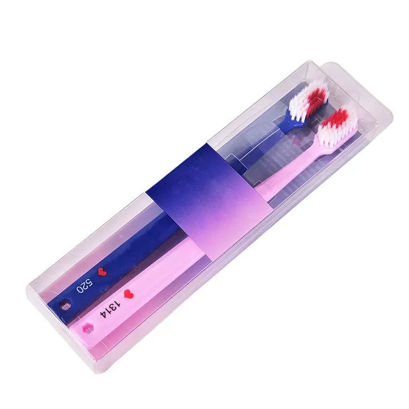 Romantic Heart Couple's Toothbrush Set: Oral Care & Romance