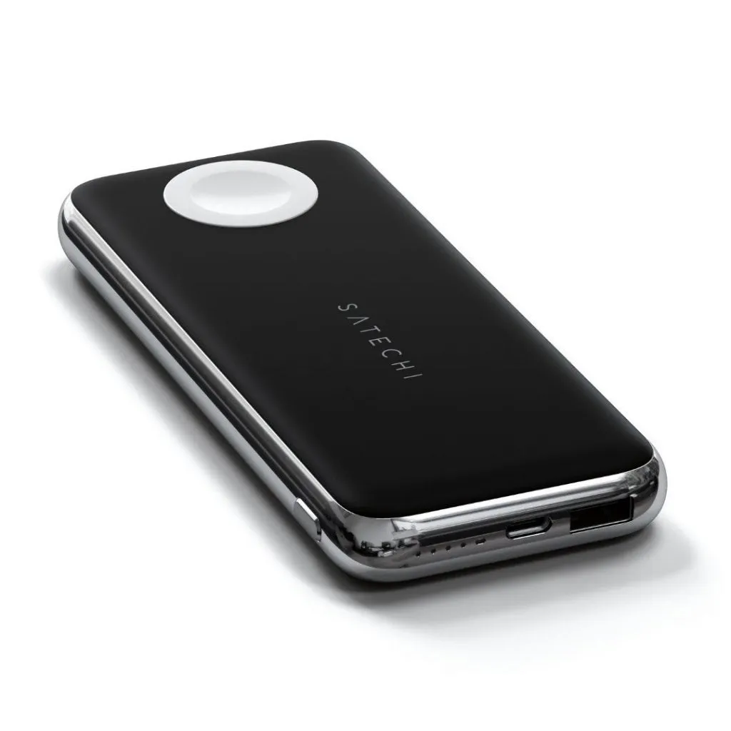 Satechi Quatro Wireless Powerbank PD 18W 10.000mAh m. USB-A & USB-C - Sort