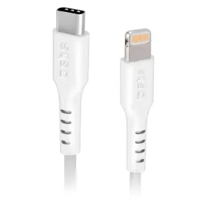 SBS USB-C til Lightning Kabel MFI - 2 Meter - 480 Mbit/s - Hvid