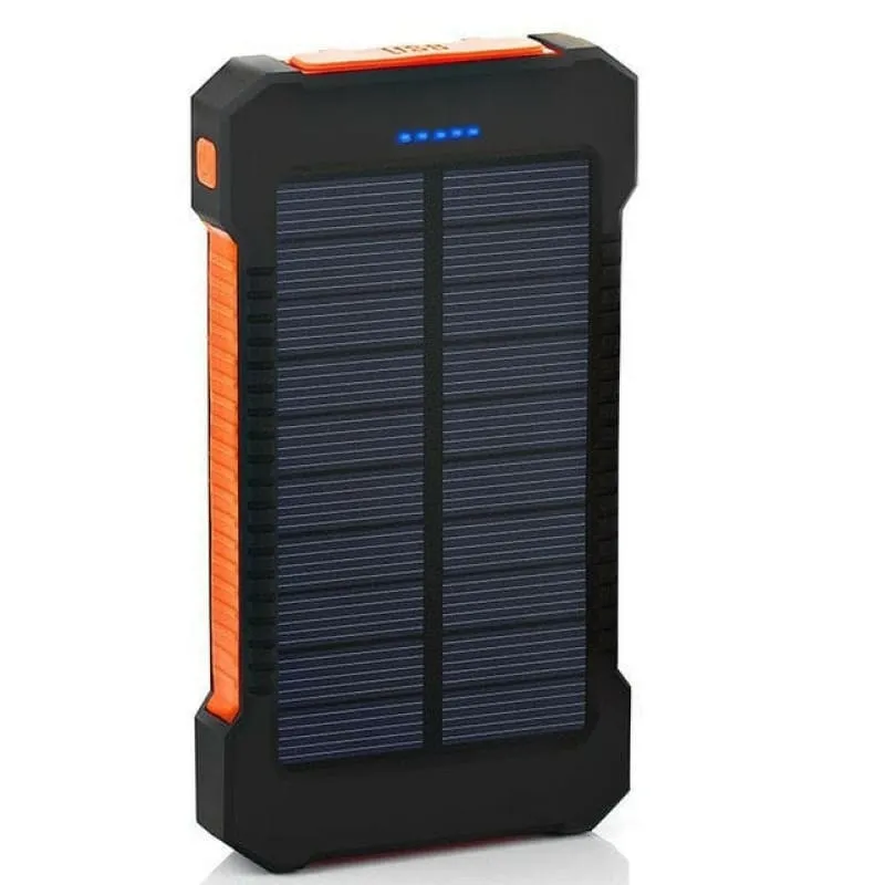 Smartphone Led Solar Power Bank Waterproof for Dual Device Charging