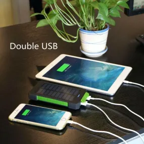 Smartphone Led Solar Power Bank Waterproof for Dual Device Charging