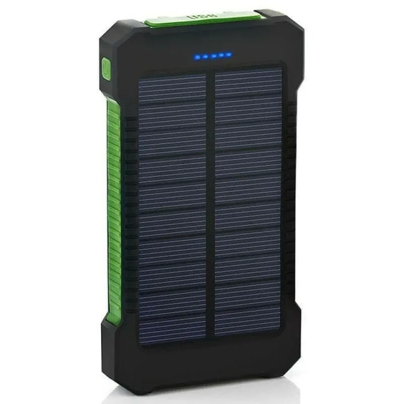 Smartphone Led Solar Power Bank Waterproof for Dual Device Charging