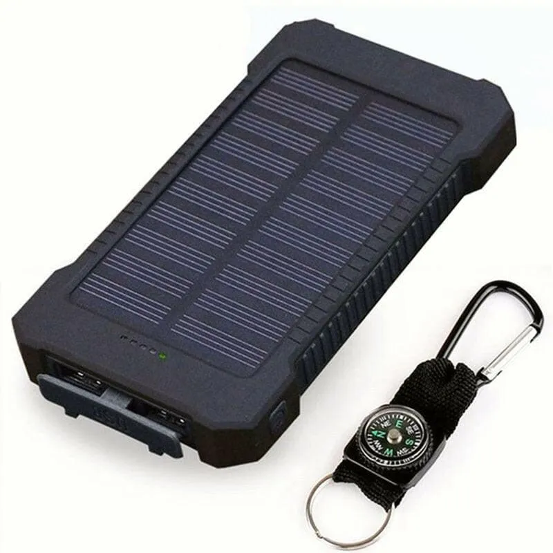 Smartphone Led Solar Power Bank Waterproof for Dual Device Charging