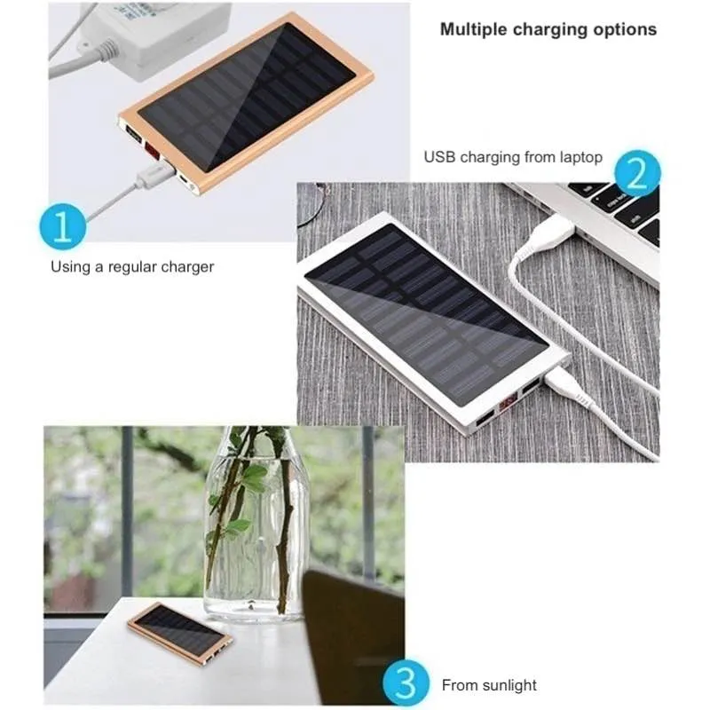 Solar Power Bank and Fast Charger - 30000mAh