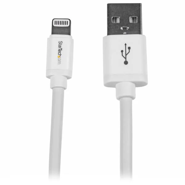 Startech.Com 2M (6Ft) Long White Apple 8-Pin Lightning Connector To Usb Cable For Iphone / Ipod / Ipad - Charge And Sync