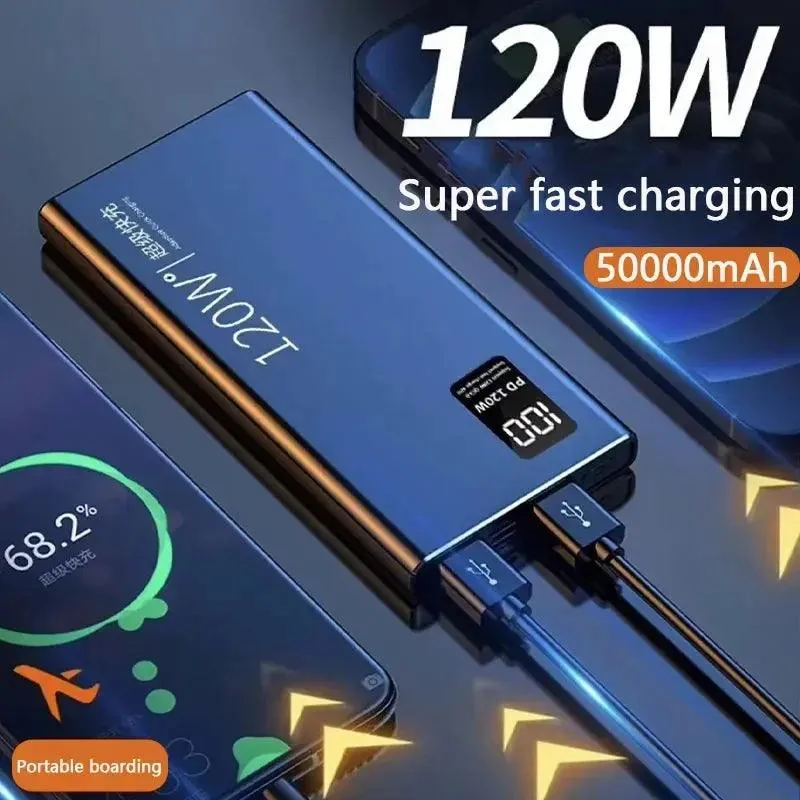 Supercharged Portable Power Bank: High-Capacity Fast Charger for iPhone, Samsung, and Huawei