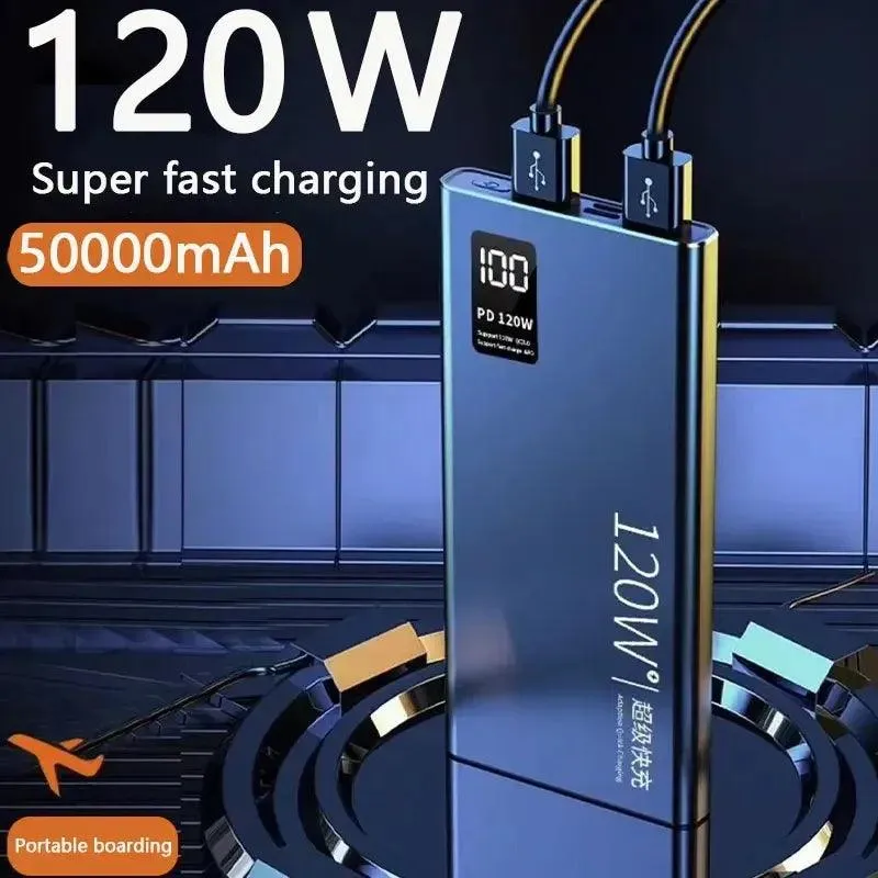 Supercharged Portable Power Bank: High-Capacity Fast Charger for iPhone, Samsung, and Huawei