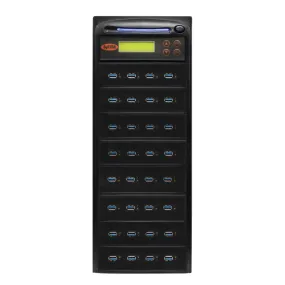 Systor 1 to 31 USB 3.0/3.1 Duplicator & Sanitizer 18GB/Min - Standalone Multiple Flash Memory Copier & Storage Drive Eraser, Speeds Up to 300MB/Sec (SYS-USB30-31)