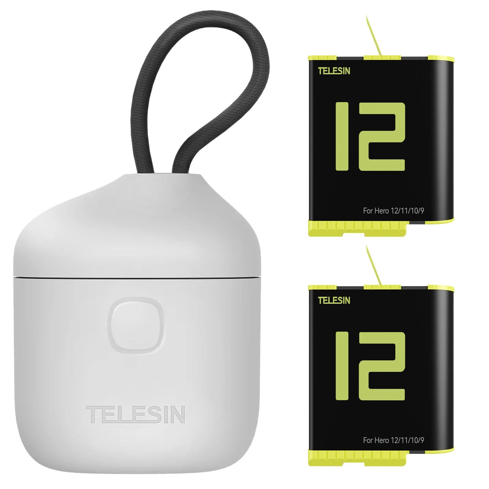 TELESIN Allin Box Portable Storage Charger with Batteries for GoPro Hero 12/11/10/9