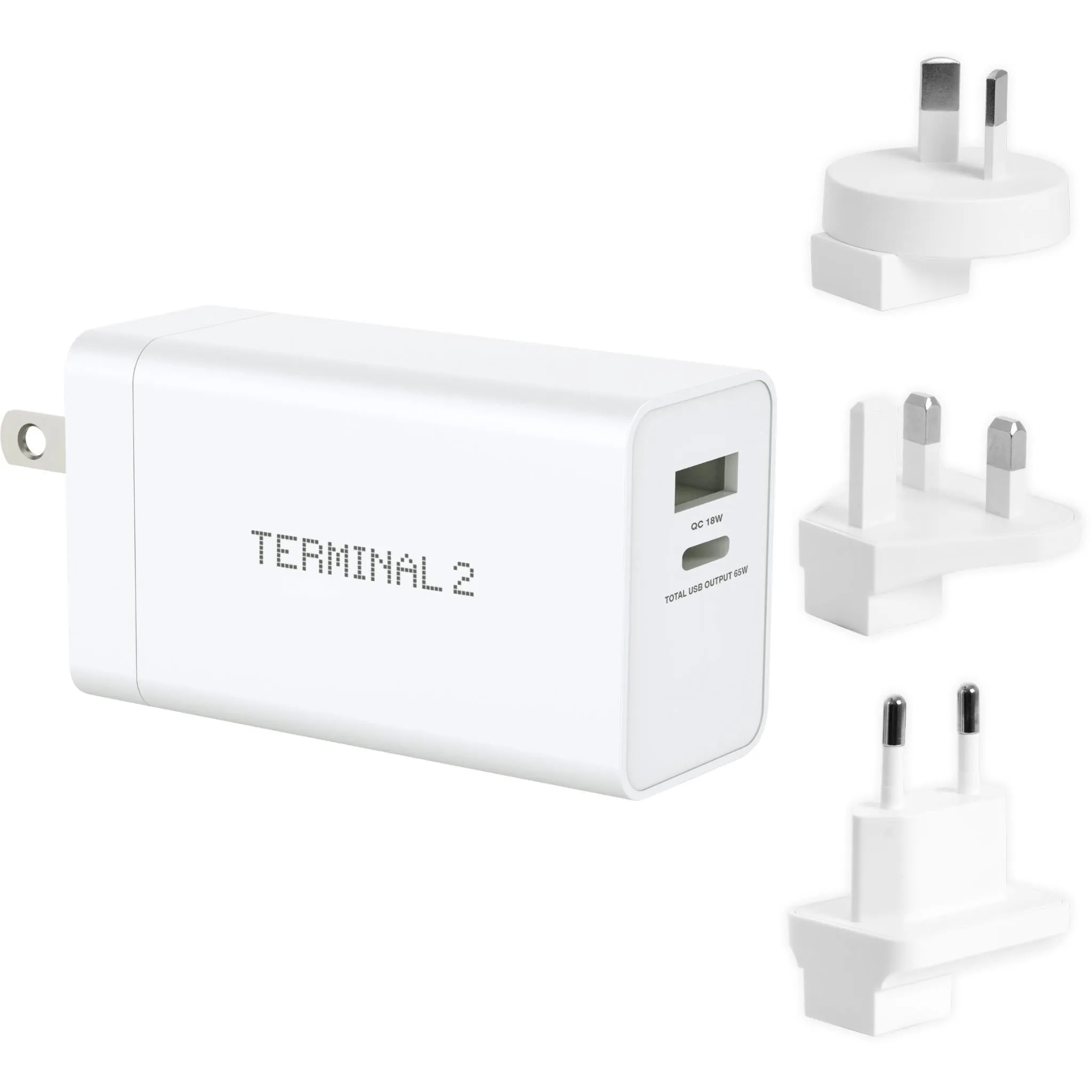 Terminal 2 65W GaN Universal Travel Adapter