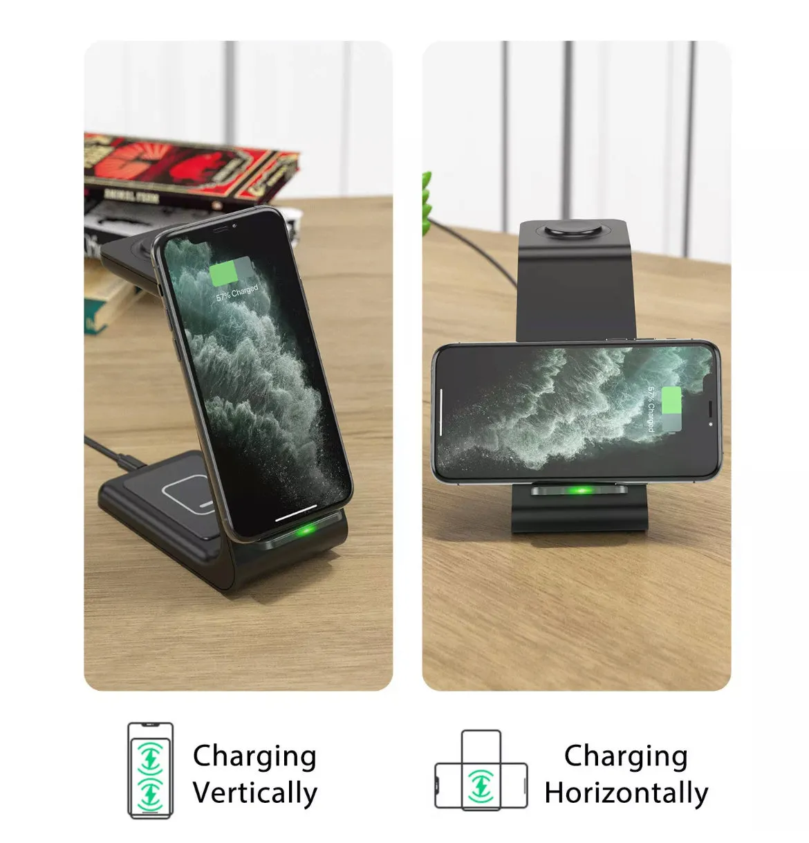 Three in one Wireless Charger 3 in 1 Stand 15w Fast charger