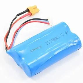 Top Race Spare Replacement Battery 7.4v 2000mAh for TR-211M, TR-213 RC Excavator