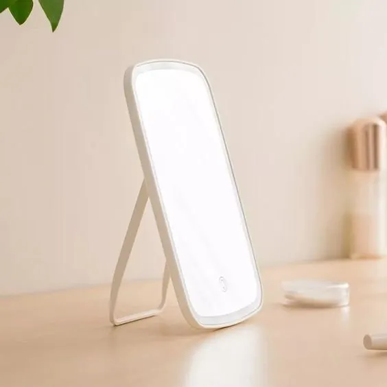 Touch-Sensitive Portable Makeup Mirror - With LED Brightness, Adjustable and USB Rechargeable